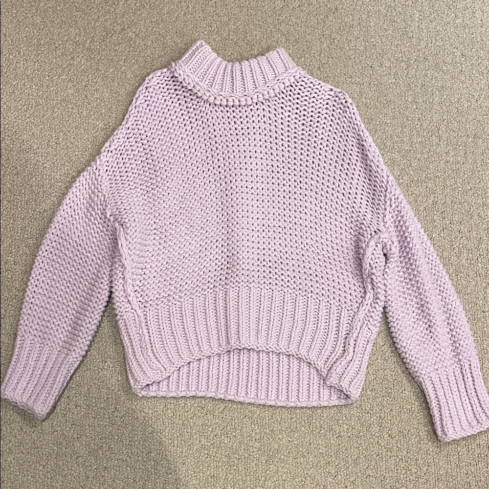 Free People Lavender Turtleneck Sweater